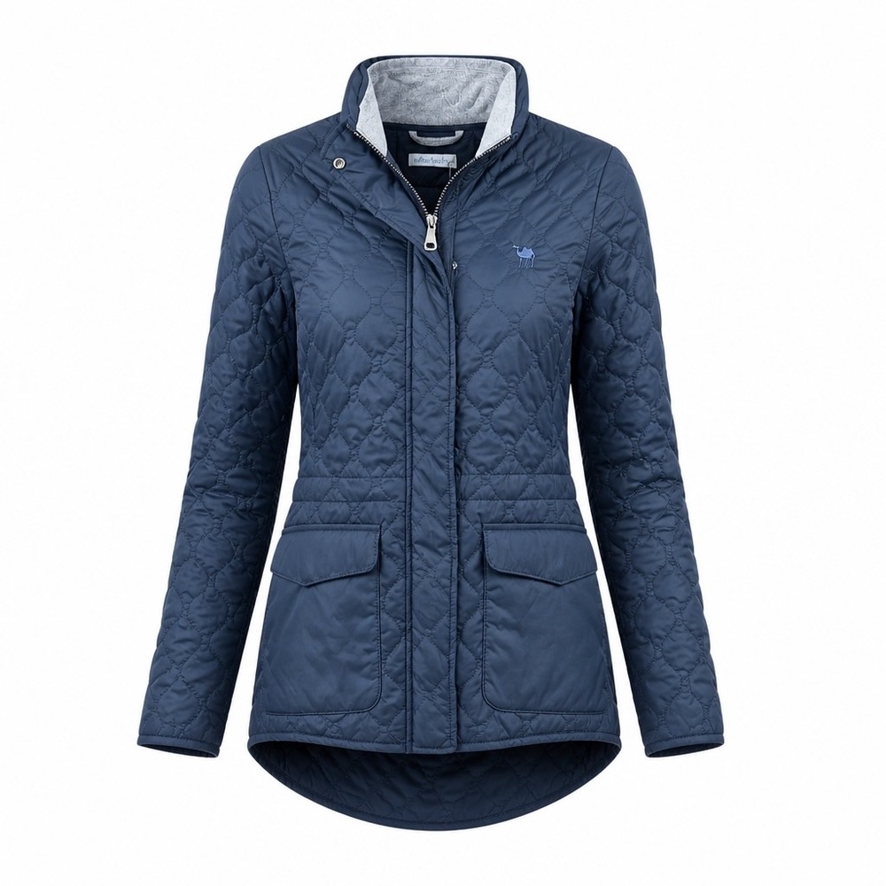Peter Millar Blakely Quilted‎ Barn Jacket Black XS Lambswool Trim Wind Resistant